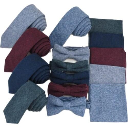 Man han edition pure color matching tie bow tie pocket towel/Five colors/Cotton fashion upscale gentleman