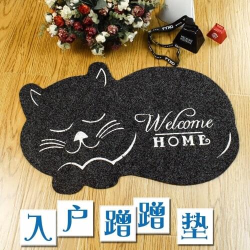 Drop cute cat welcome home Floor Mat 40*60cm Anti-slip Floor Kitchen Carpet Toilet Tapete Absorption Non-slip Rug Porch Doormat