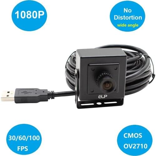 No distortion USB Camera 2MP 1080P Wide Angle HD CMOS OV2710 30/60/100fps High Speed Webcam USB Camera for PC Laptop Computer