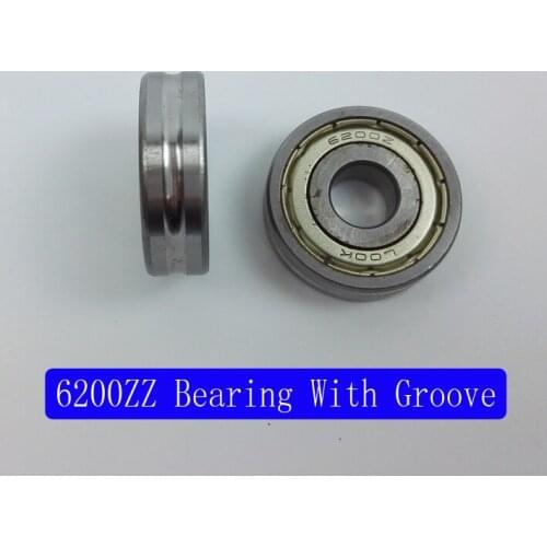 Bearing Steel Materal Sliding 6000zz/6202zz Slotted Bearings Inner Diameter 10mm/15mm 10pcs/lot