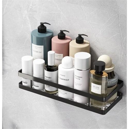 Bathroom Shelf Black Shower Shampoo Bathroom Accessories Bathroom Corner Shelves Kitchen Wall Shelf Storage Rack 20cm-50cm