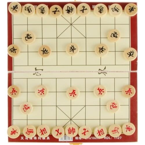 Portable Xiangqi Chinese Chessboard Chess Set Foldable Board Game Chess Game Family Educational Game Best Gifts for Friends