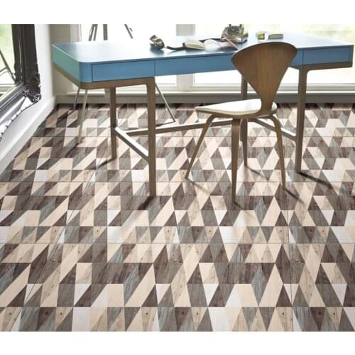 Self-adhesive Wall Paper 3D Floor Decoration Painting Imitation wood floor living room floor bedroom wood grain