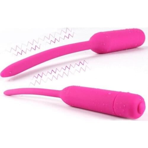 Ejaculation Delay Toy Silicone Horse Eye Stick Penis Plug Vibrator Massager Urethral Stimulation Vibration Male Masturbator