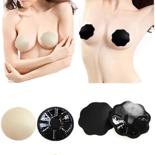 Silicone Bra Womans accesories Nipple Cover Femme Chest Woman Adhesive Liner Nipple Stickers Pasties Silicone Breast Stickers