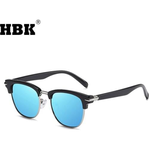 HBK Vintage Round Punk Sunglasses For Men Brand Design High Quality Goggles Male Metal Frame UV400 Glasses Gafas De Sol