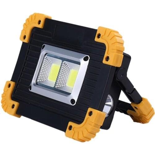 20W LED Portable Work Light Super Bright COB Flood Lights Waterproof Work Lamp with USB Cable Job Site Light Outdoor Camping