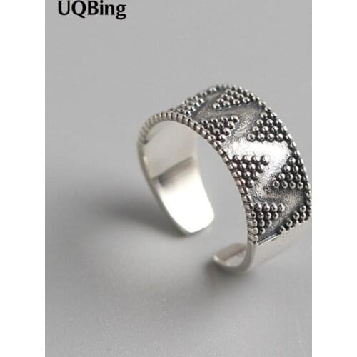 Vintage 925 Sterling Silver Small Dot Triangle Shape Finger Rings Jewelry