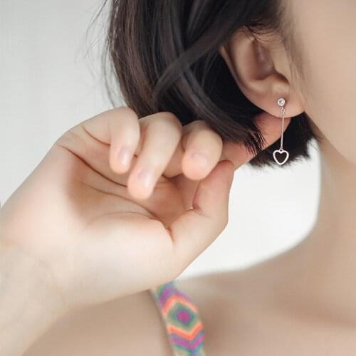 S925 silver jewelry with fashion temperament 2021 new trendy cute all-match love pendant earrings for women party gifts