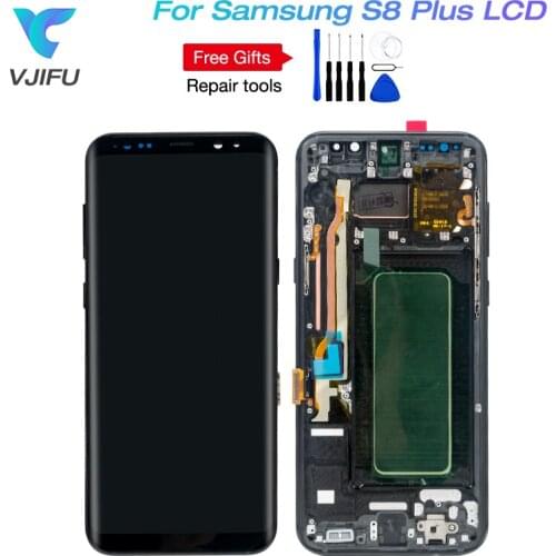 AMOLED S8 LCD with Frame for SAMSUNG Galaxy S8 G950 G950F Display Touch Screen Replacement Digitizer with Screen Protector