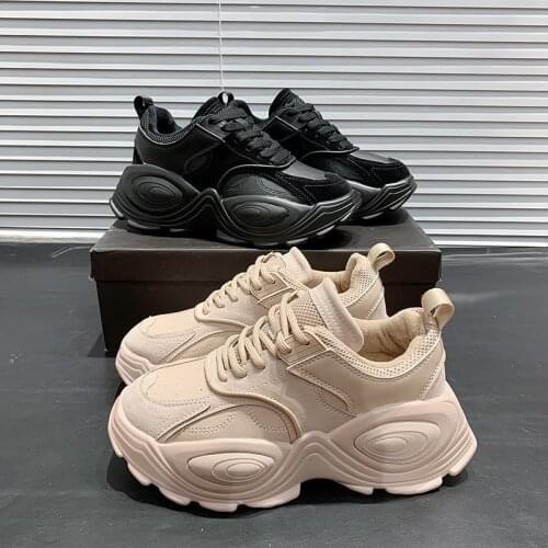 Winter Fur Platform Sneakers Fashion Ladies Leather Casual Sports Shoes Woman Chunky Thick Soled Shoes Footwear Zapatillas Mujer