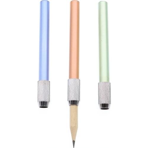 1pc Metal Single Screw Pencil Extender Child Student Learning Pencil Extender School Supplies (Send in different colors)