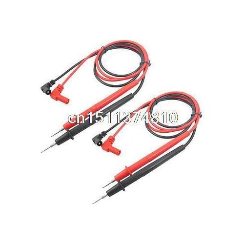 2 Pair 1000V Banana Plug 0.8M Voltmeter Probe Test Lead Cable Black Red