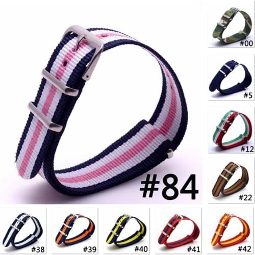 BUMVOR 1pcs Nato Strap 16mm 18mm 20mm 22mm Nylon Watch Band Waterproof Watch Strap for Nato Army Sport Watch Dropshipping Belt