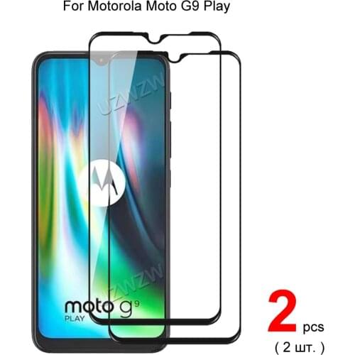 2pcs For Motorola Moto G9 Play Full Cover Tempered Glass Screen Protector Protective Glass Guard