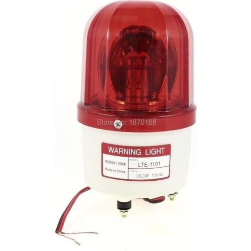 LTE-1101 Industrial AC 110V AC220V DC12V DC24V Flashing Emergency Rotary Warning Lamp Light Red