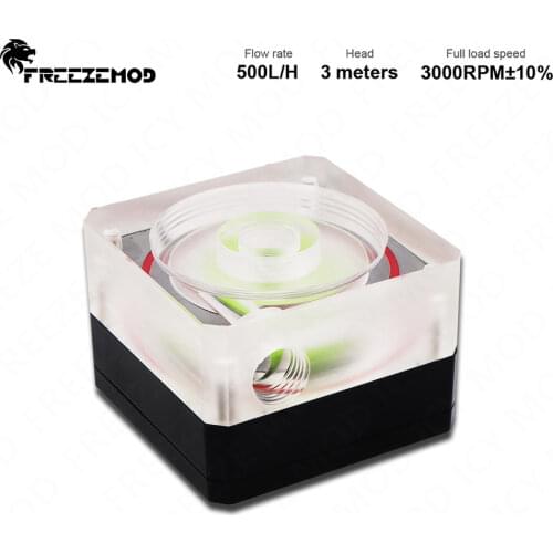 FREEZEMOD Thin Pump 500L/H Ultra-thin PWM speed control 4cm thick For OD50MM Reservoir Range 3M MOD Water cooler Pump head 3M