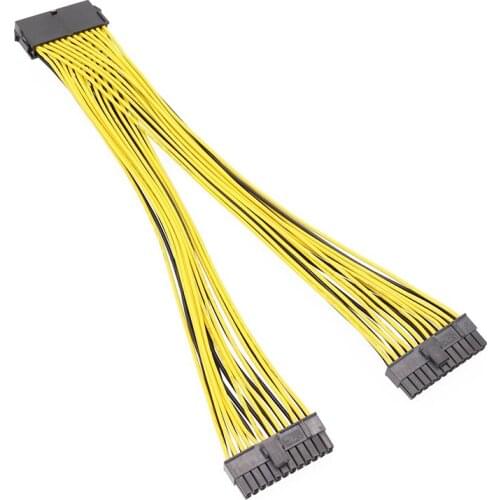 1pc 24Pin ATX PSU Y Adapter Cable 24 pin Splitter Power Cable for Dual ATX Motherboard