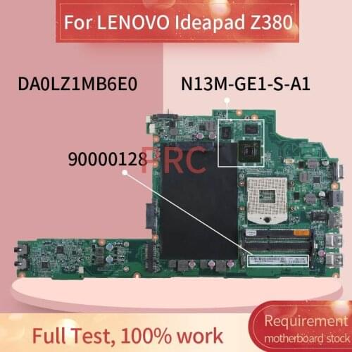 For LENOVO Ideapad Z380 Notebook Mainboard DA0LZ1MB6E0 SLJ8E N13M-GE1-S-A1 DDR3 Laptop motherboard