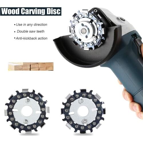 Mini 2.5" Wood Carving Disc Woodworking Chain Grinder Chain Saws Disc Chain Plate Tool For 125MM/115MM Angle Grinding