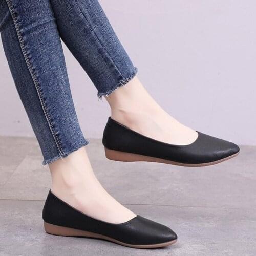 Fashion Women Spring Casual Single Flat Shoes Round Toe Oxford Shoes Female White PU Leather Flats Tenis De Mujer
