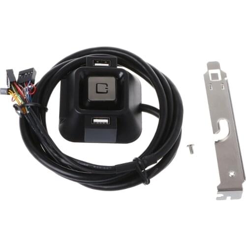 Desktop Computer PC Case Power Supply on/off Reset Button Switch Extender Cable