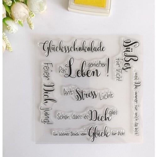 German Wishes Series 2 Clear Stamps/Seals For DIY Scrapbooking/Card Making/Album Decorative Silicone Stamp Crafts