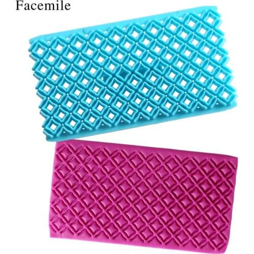 New Plastic Printing Biscuits Cake Cookies Cutter Fondant Lace Cake Decoration Grid Quilt Embosser Mold Cake Tools 54109 Gift