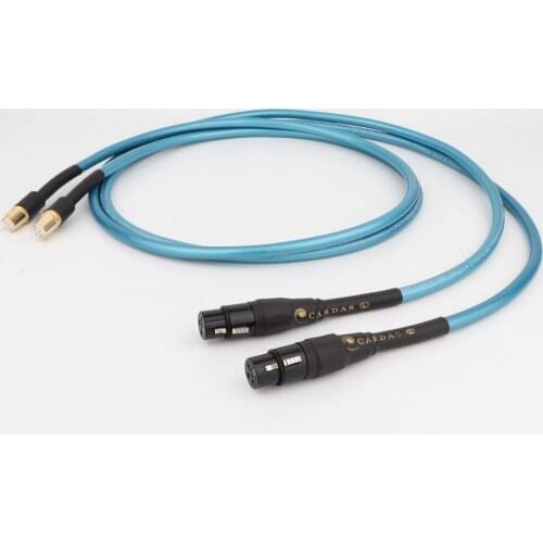 Pair hexlink golden 5-C rca to xlr interconnect cable audio video signal wire hifi extend line