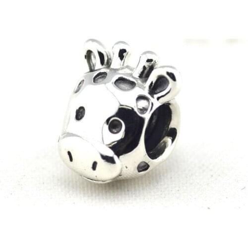 100% Authentic 925 Sterling Silver Beads Giraffe Charms Fit Original Pandora Bracelet Women DIY Jewelry Gift Kralen