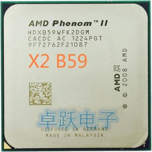 AMD Phenom II X2 B59 CPU Processor Dual-Core (3.4Ghz/ 6M /80W / 2000GHz) Socket am3 am2+ free shipping