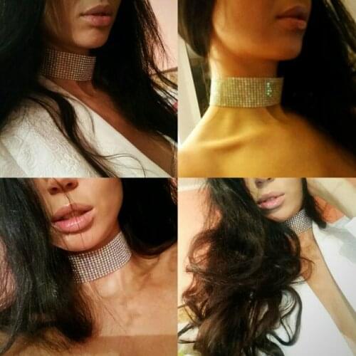 Simple Newest fashion jewelry accessories Bohemia multicolour crystal mix size choker necklace for couple lovers' N238