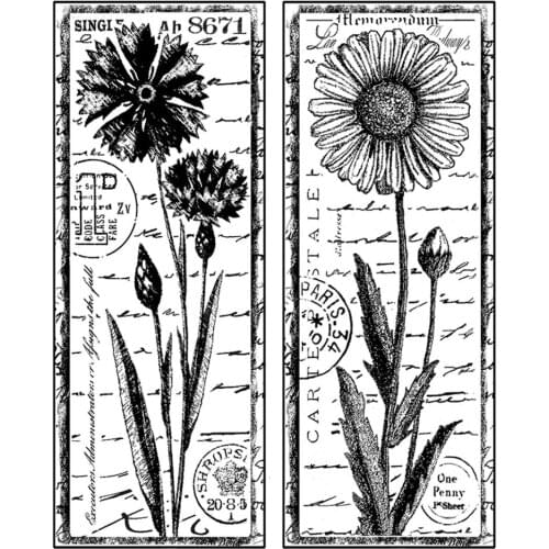Flowers background Transparent Clear Silicone Stamp/Seal for DIY scrapbooking/photo album Decorative clear stamp M1376