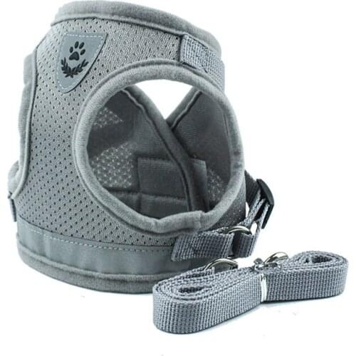 Super Breathable Pet Harness Chest Strap Leashes Glow In The Dark for Pomeranian French Bulldog Small and Medium Sized Dog