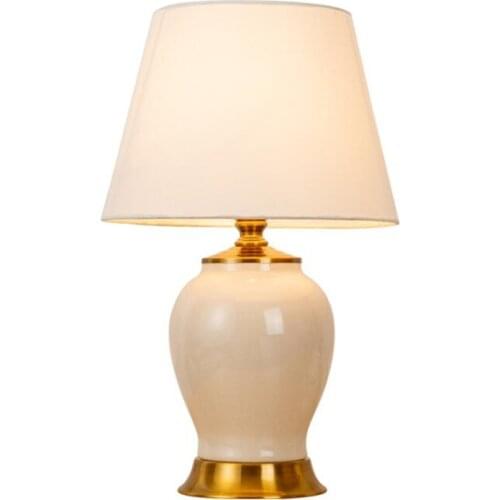 Modern White/Blue Ceramic Dimmer Table Lamp Nordic Foyer Bedside Study Porcelain Desk Reading Light H 52cm