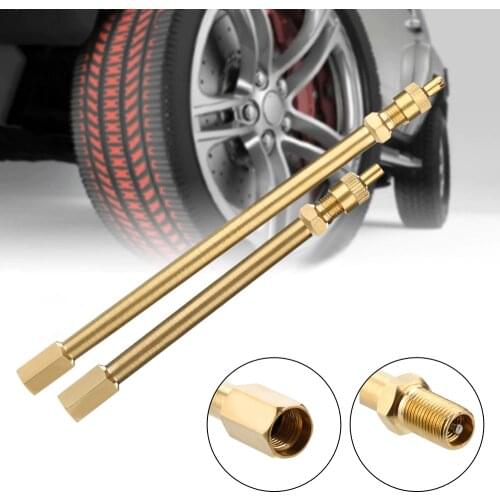 Tire Valve Stem Brass Metal Tire Valve Extension Straight Bore For Truck Motorcycle 100mm/ 140mmcar tools Brass Valve Stem