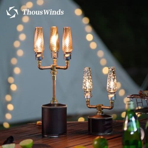 Thous Winds Gas Lantern Retro Brass Bracket Lamp Holder Outdoor Camping Gas Lamp Split Connection Pure Copper Shunt Bracket