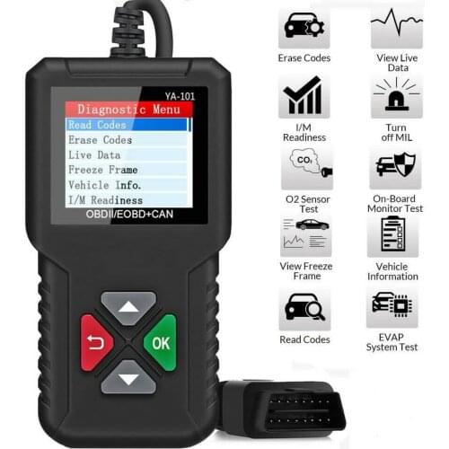 Universal OBD II Scanner Car Engine Fault Code Reader CAN Diagnostic Scan Tool, Black
