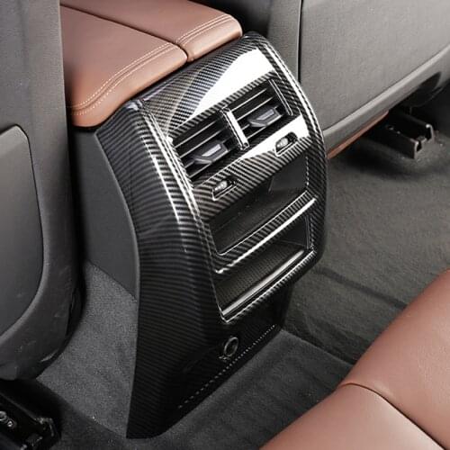 ABS Rear Air Conditioner Outlet Protection Cover Trim For BMW X5 G05 2019 Carbon Fiber Color Car Styling Modified