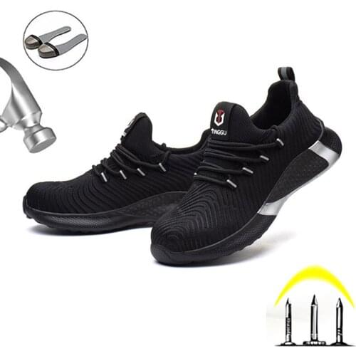Safety Shoes 2021 New Summer Breathable Labor Insurance Shoes Mens Anti-smashing And Anti-piercing Safety Protective Work Shoes