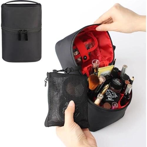 Women Travel Cosmetic Bag Large Capacity Storage Case Portable Waterproof Handing Makeup Bag Round Toiletry Beauty Kit Pouch