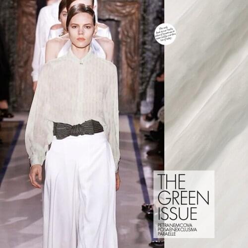 100% pure mulberry Semi transparent stripe texture silk micro skeleton silk fabric A38