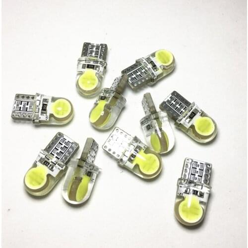 100pcs T10 W5W LED Car Bulbs Instrument Lights Turn Signal Clearance Lights 168 194 Trunk Lamp COB White License Plate Ligh 12V