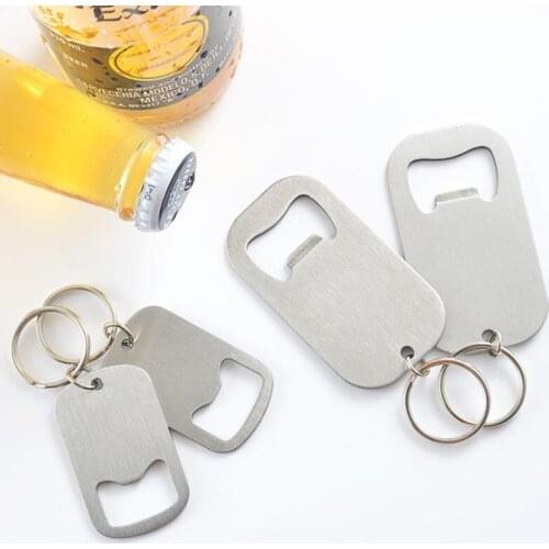 100pcs Creative Stainless Steel Bottle Opener Simple Fashion Soda Drink Screwdriver Keychain Beer Bottle Opener NO147