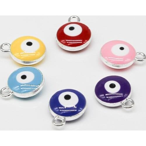 100pcs turkey eyes multi-color small pendant bracelet necklace earrings jewelry accessories