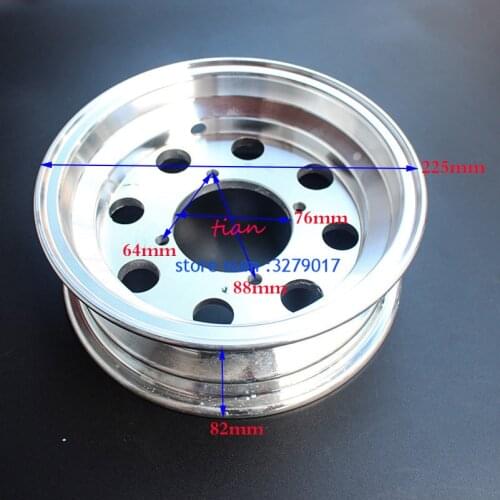 8 Inch Electroplated Rim 2.75-8 front /3.00-8/3.50-8 rear aluminum wheel hub Monkey Bike Small Monkey Motorcycle Wheel Modified