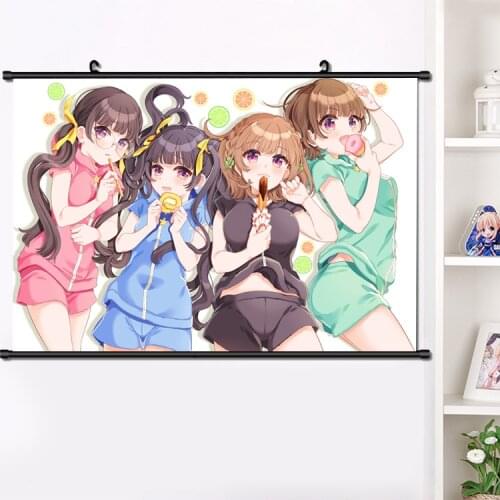 Anime Osamake Kachi Shirokusa Maru Sueharu Shida Kuroha Mine Meiko Wall Scroll Hanging Poster Print Home Decor Art Gift 40x60 cm