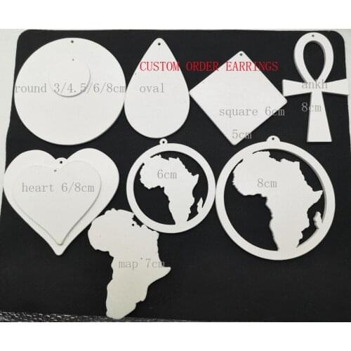 Free Shipping! 25pairs/lot Custom order personized wholesale order earrings wooden