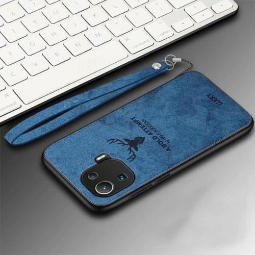 For Xiaomi Mi 11 10 10T Pro Case Soft TPU edge+Hard fabric Deer Cat Protective Back Cover Case for xiaomi mi 11 Lite 10 Ultra