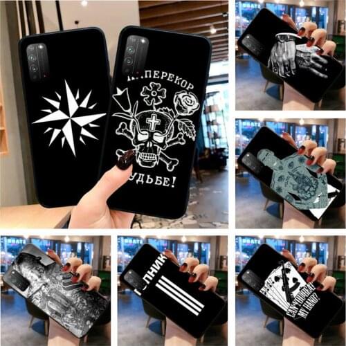 HUAGETOP Russian Mafia Art Poster Black Cell Phone Case for Huawei Honor 30 20 10 9 8 8x 8c v30 Lite view pro